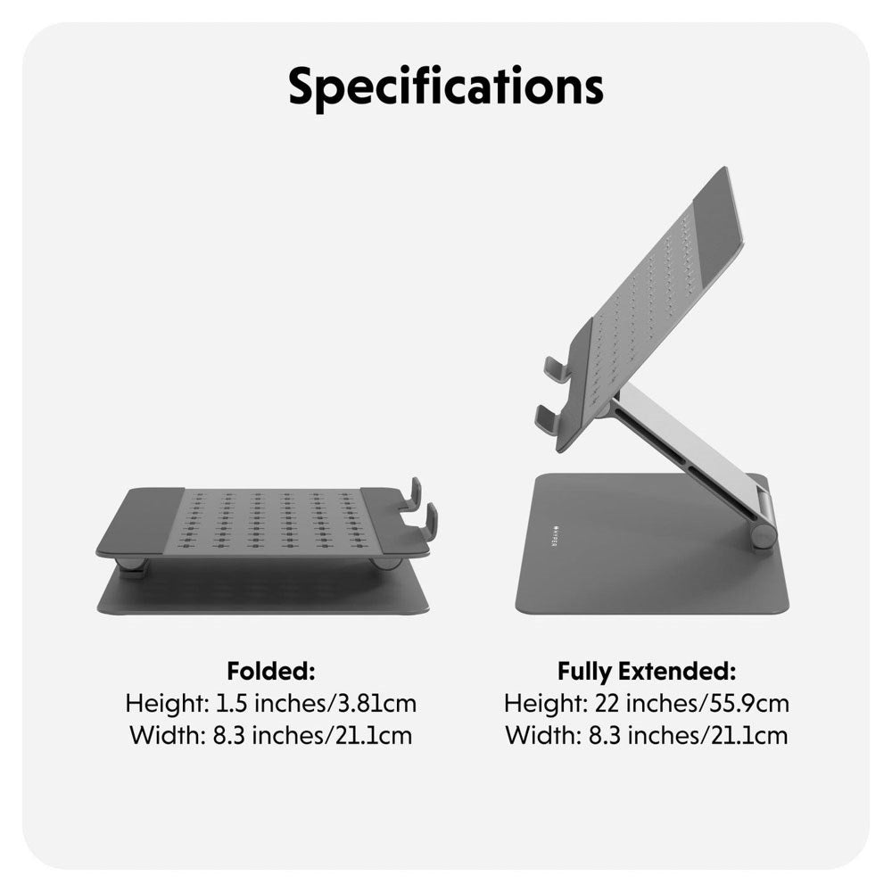 Hyper HyperSpace Ergonomisk Justerbar Laptop Holder - Space Grey