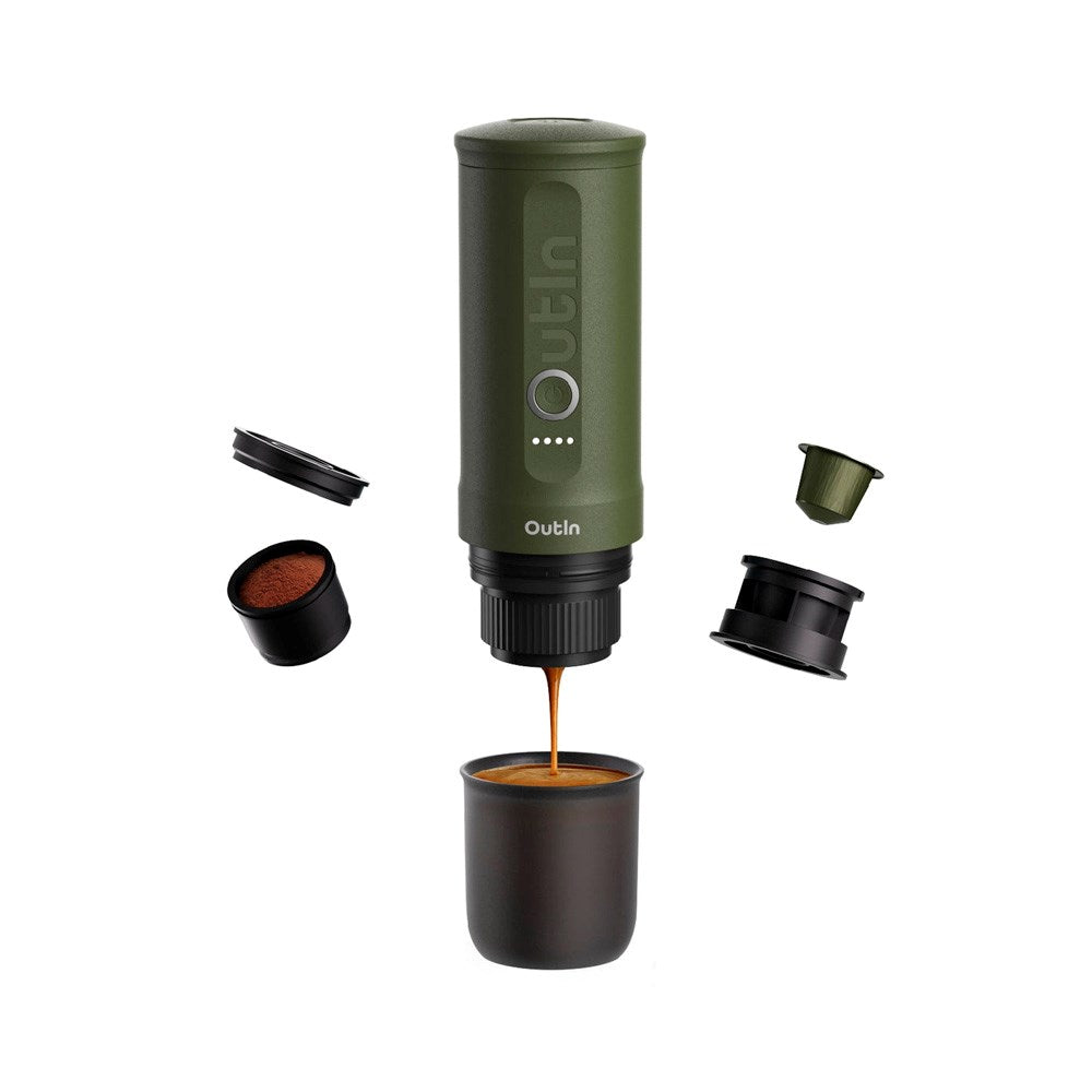 OutIn Nano Bærbar Espressomaskine - Forest Green