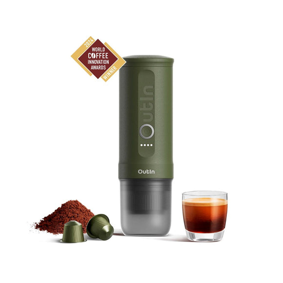 OutIn Nano Bærbar Espressomaskine - Forest Green