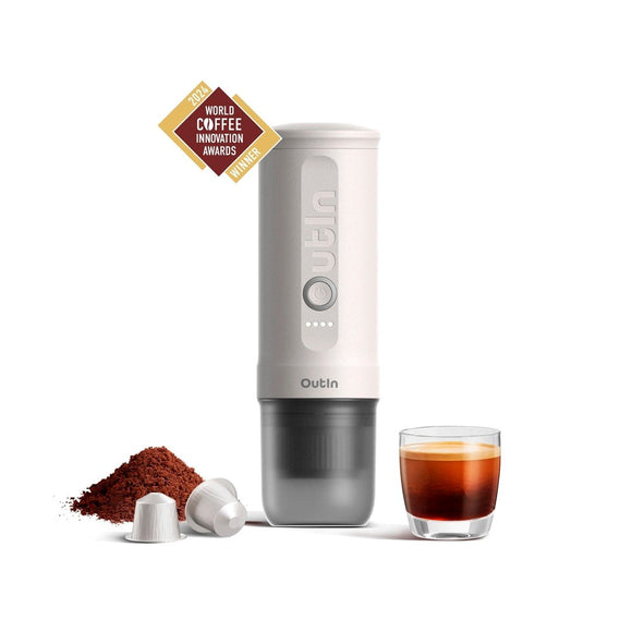OutIn Nano Bærbar Espressomaskine - Pearl White