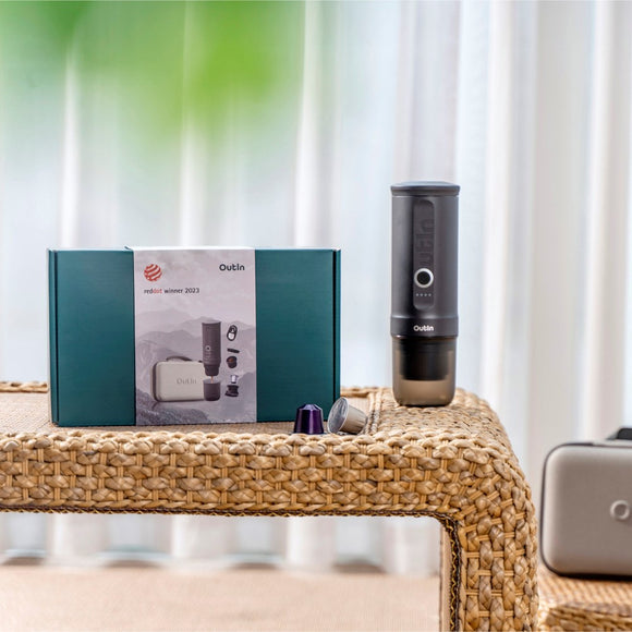 OutIn Nano Bærbar Espressomaskine Sæt - Space Grey