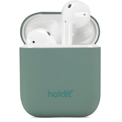 Holdit  Silikone Cover Til Apple AirPods (1 & 2. gen.) - Moss Green