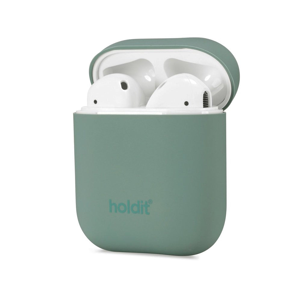 Holdit  Silikone Cover Til Apple AirPods (1 & 2. gen.) - Moss Green