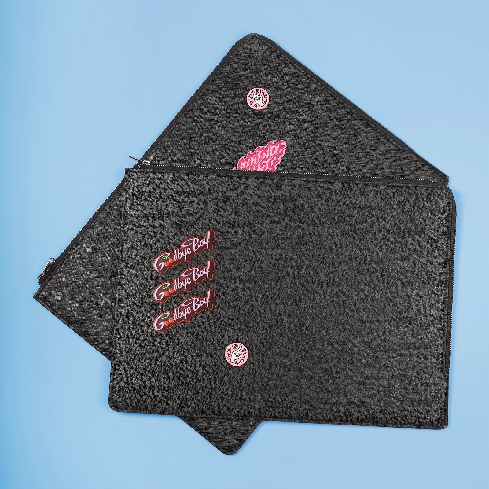 Holdit Læder Sleeve til MacBook / Laptop 14" (32,5 x 22.7 x 1.7 cm) - Sort