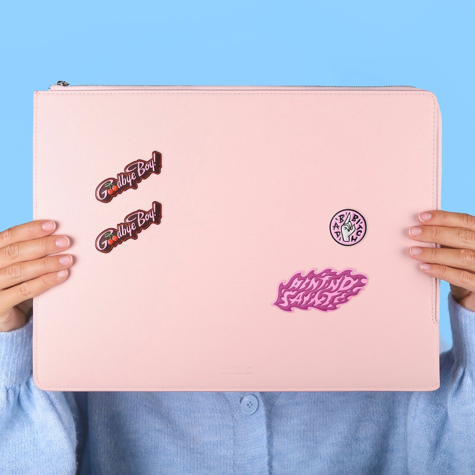 Holdit Læder MacBook / Laptop Case 16" (39 x 27 cm) - Lyserød