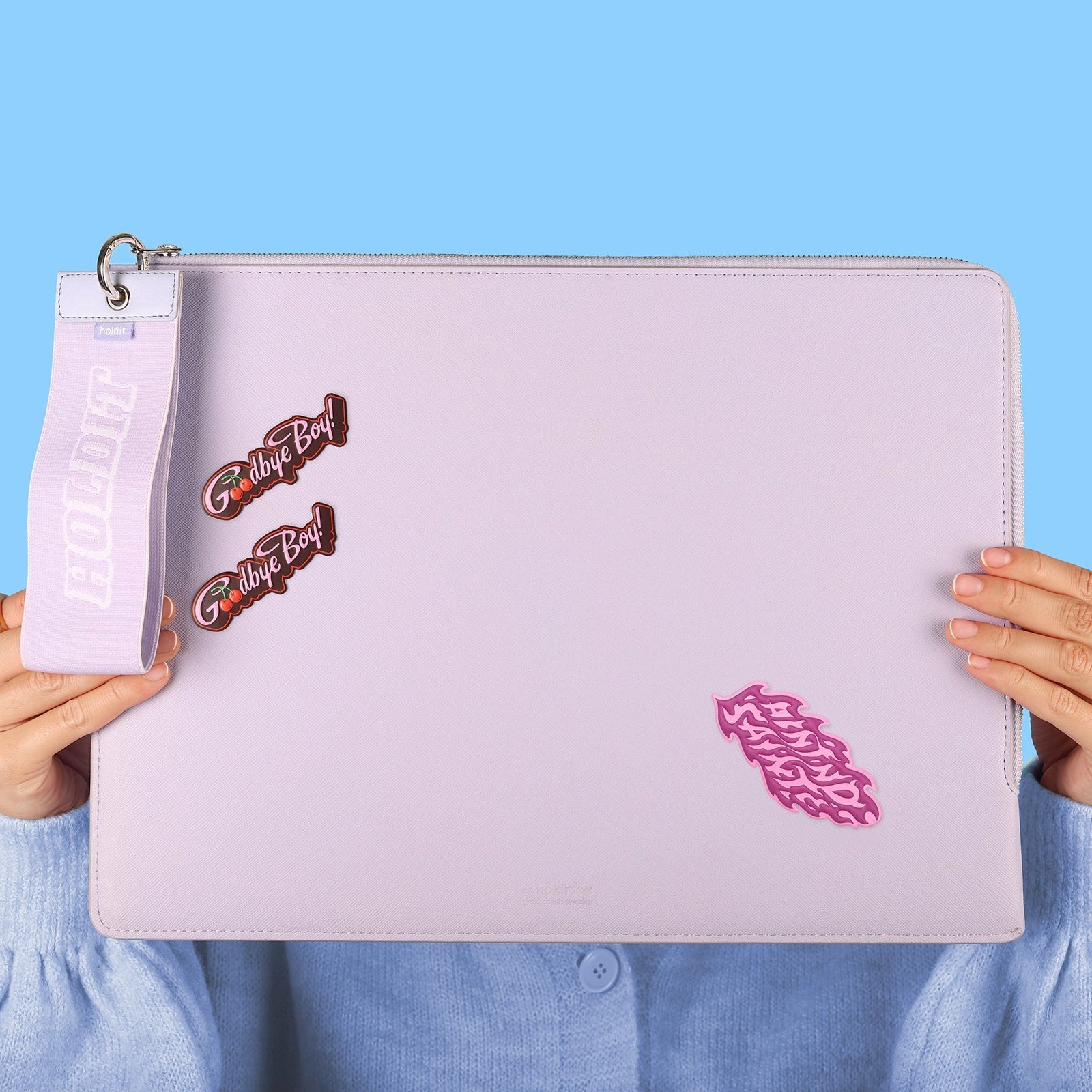Holdit Læder MacBook / Laptop Case 14" (32,5 x 22.7 x 1.7 cm) - Lilla