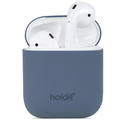 Holdit  Silikone Cover Til Apple AirPods (1 & 2. gen.) - Pacific Blue