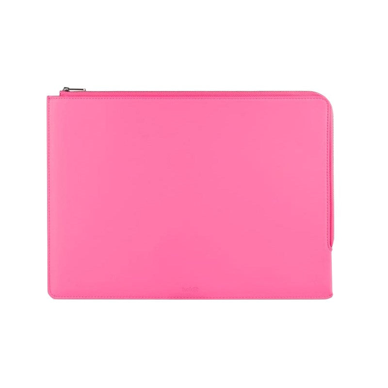 Holdit Vegansk Læder Sleeve til MacBook / Laptop 14" (32.5 x 22.7cm) - Bright Pink