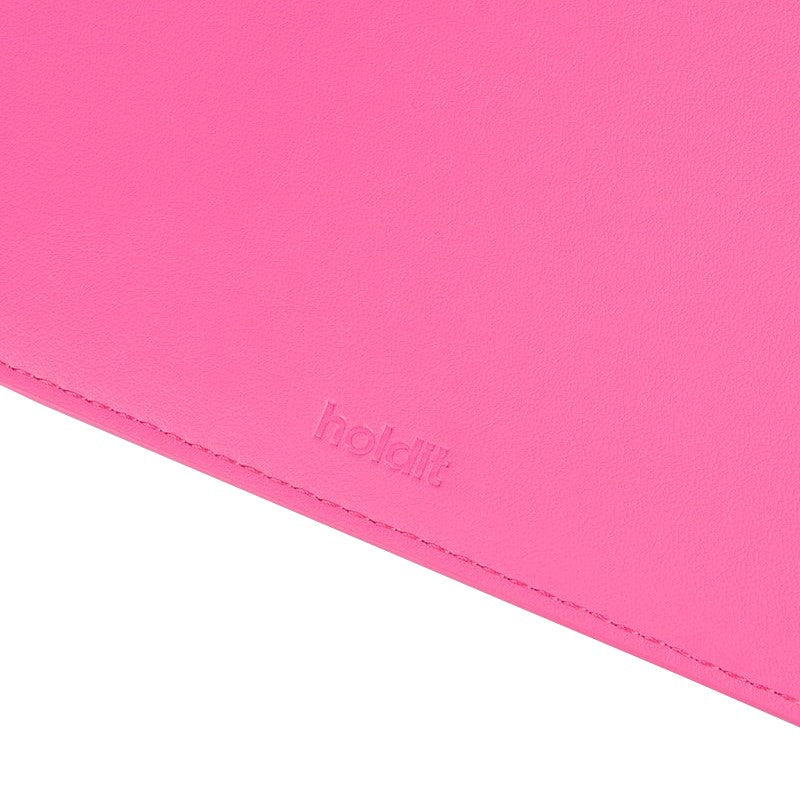 Holdit Vegansk Læder Sleeve til MacBook / Laptop 16" (38.5 x 25cm) - Bright Pink