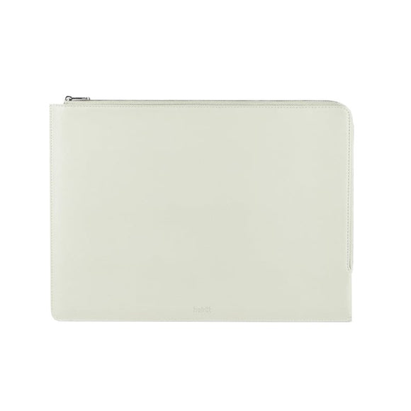 Holdit Vegansk Læder Sleeve til MacBook / Laptop 14" (32.5 x 22.7cm) - White Moss