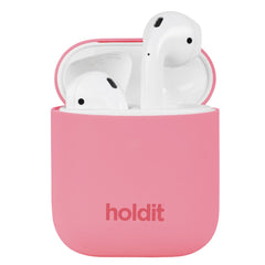 Holdit  Silikone Cover Til Apple AirPods (1 & 2. gen.) - Rouge Pink