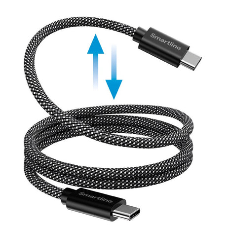 Smartline 60W Magnetisk Kabel USB-C til USB-C 1m - Sort