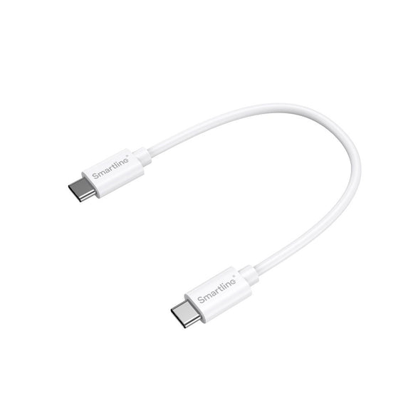 Smartline 60W USB-C til USB-C Kabel 20cm - Hvid