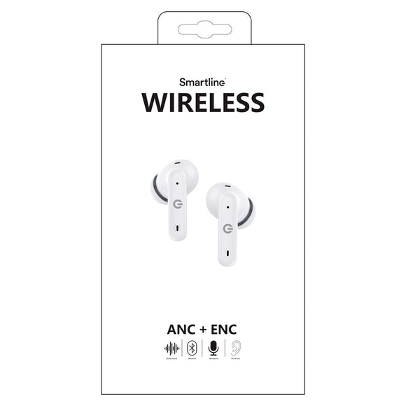 Smartline True Wireless In-Ear Høretelefoner m. ANC & ENC - Hvid