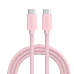 Smartline (60W) USB-C til USB-C Braidy Kabel 2m - Lyserød