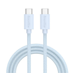 Smartline (60W) USB-C til USB-C Braidy Kabel 2m - Lyseblå