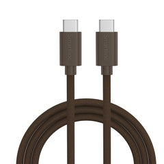 Smartline (60W) USB-C til USB-C Braidy Kabel 2m - Mørkebrun