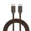Smartline (60W) USB-C til USB-C Braidy Kabel 2m - Mørkebrun