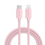Smartline (3A/27W) USB-C til Lightning Braidy Kabel 2m - Lyserød