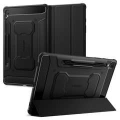 Samsung Galaxy Tab S9 Spigen Rugged Armor Pro Cover m. S-Pen Holder - Sort