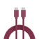 Smartline (60W) USB-C til USB-C Braidy Kabel 2m - Mørkerød