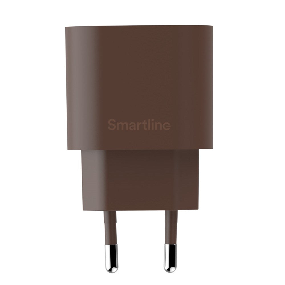 Smartline 20W Vægoplader m. 1 x USB-C - Brun