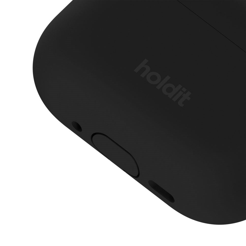 Apple AirPods Pro (3. Gen.) Holdit Silicone Case m. Karabinhage - Black