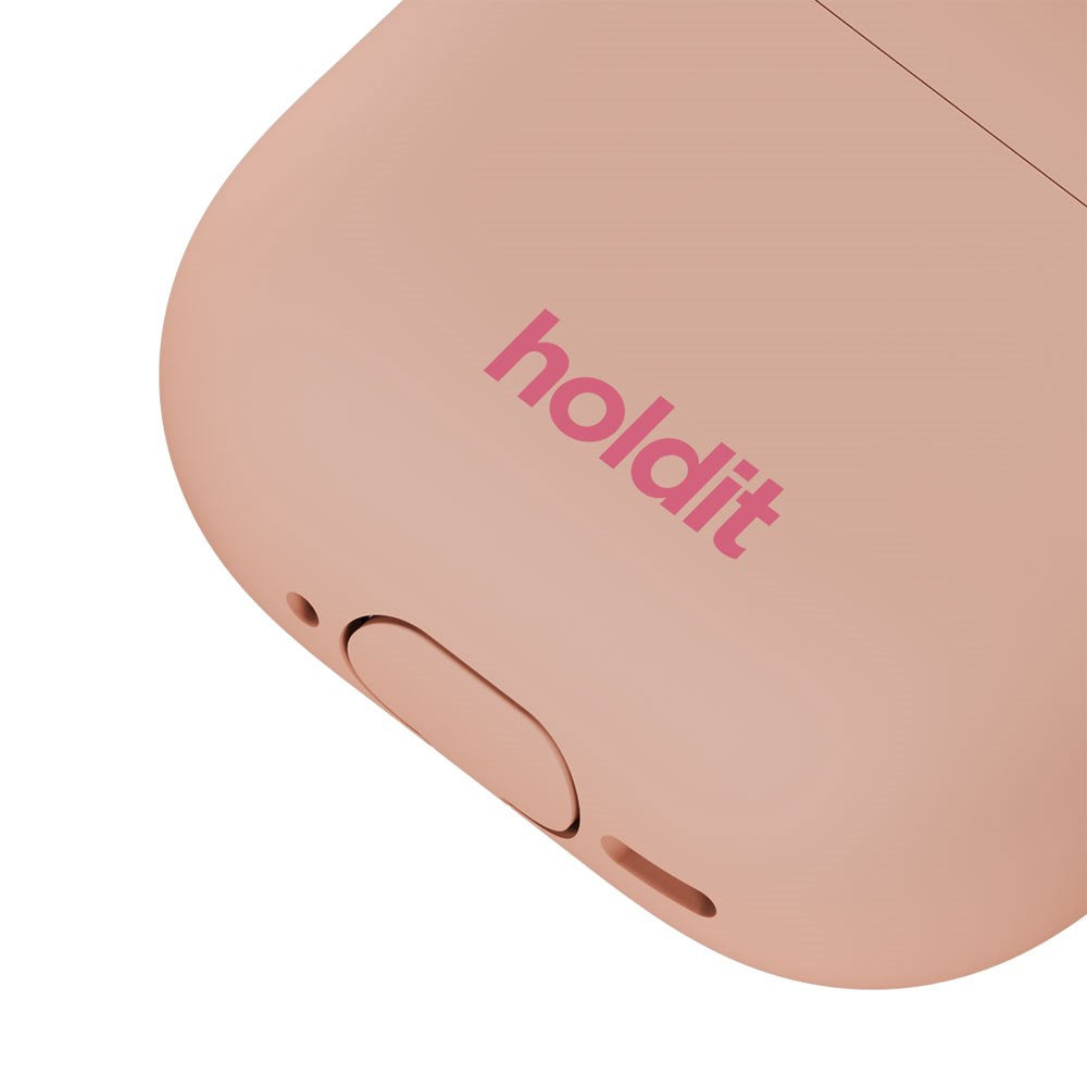 Apple AirPods (4. Gen.) Holdit Silicone Case m. Karabinhage - Bare Pink