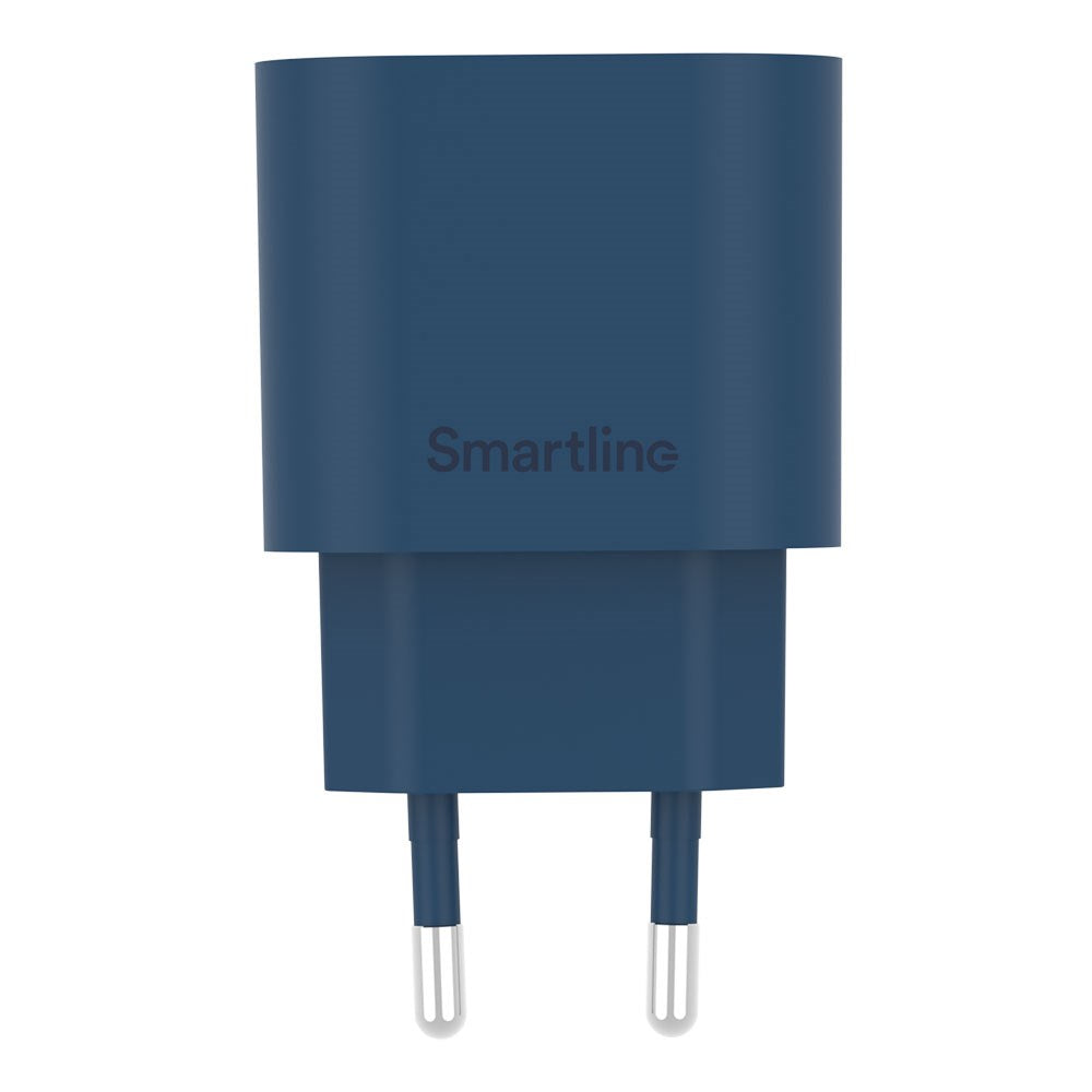 Smartline 20W Vægoplader m. 1 x USB-C - Mørkeblå
