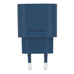 Smartline 20W Vægoplader m. 1 x USB-C - Mørkeblå