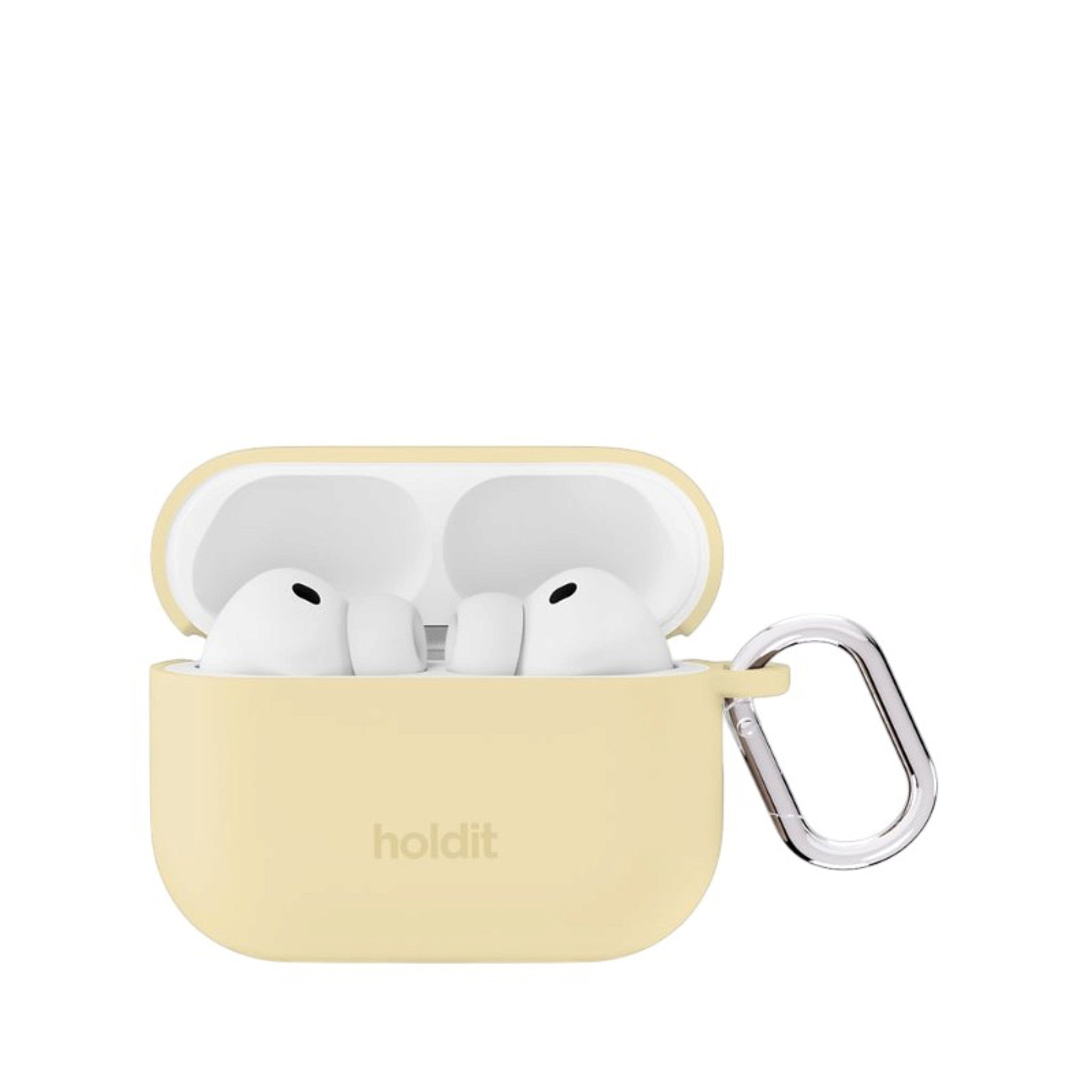 Apple AirPods Pro (3. Gen.) Holdit Silicone Case m. Karabinhage - Butter Yellow