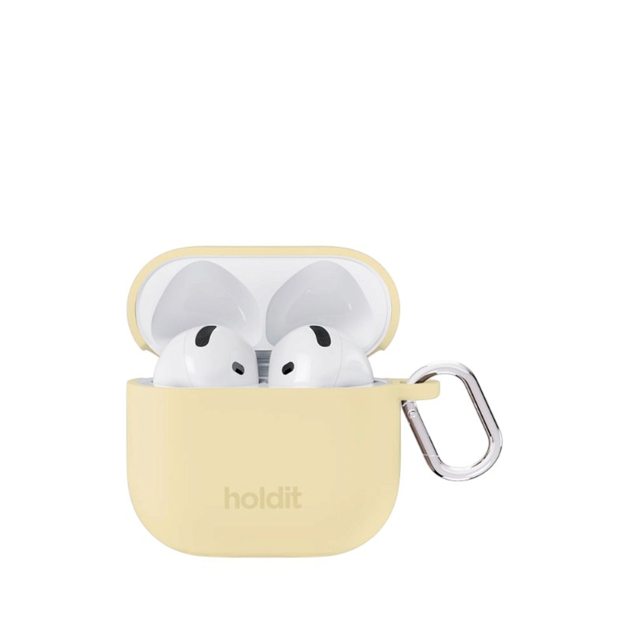 Apple AirPods (5. & 4. Gen.) Holdit Silicone Case m. Karabinhage - Butter Yellow