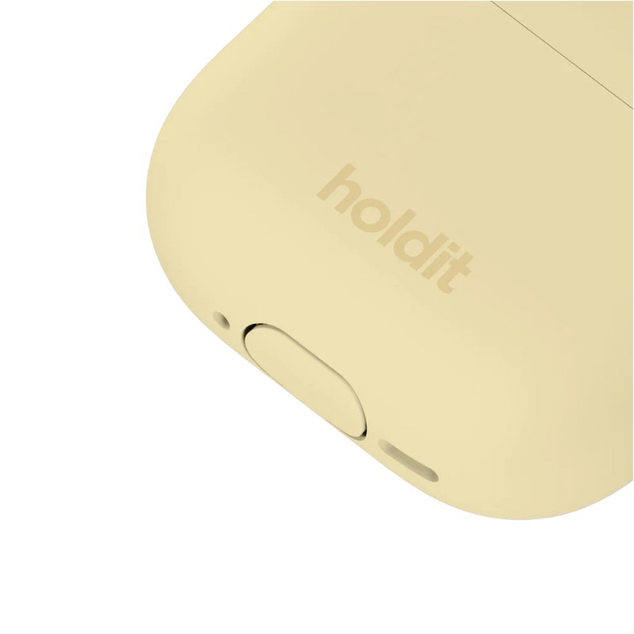 Apple AirPods (5. & 4. Gen.) Holdit Silicone Case m. Karabinhage - Butter Yellow