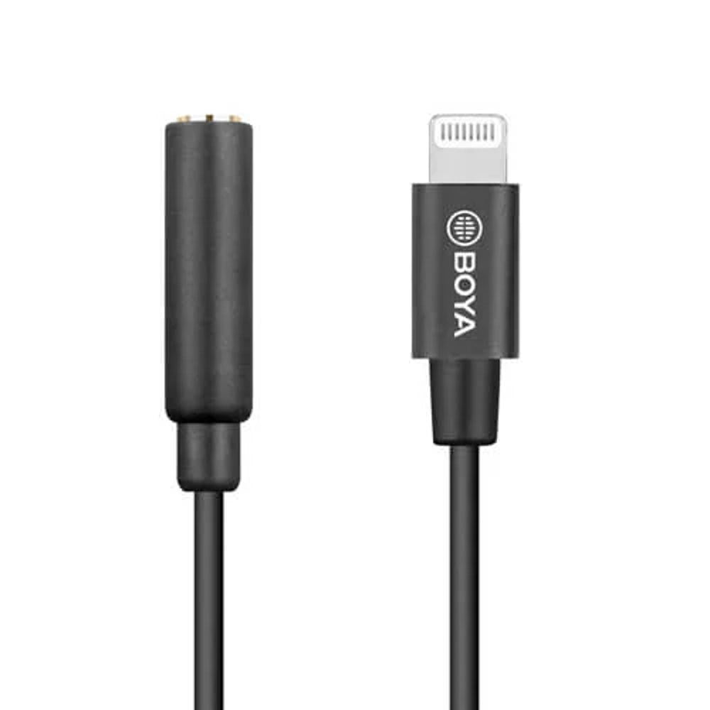 BOYA BY-K3 Audio Adapter - Lightning til 3.5mm Minijack - Sort