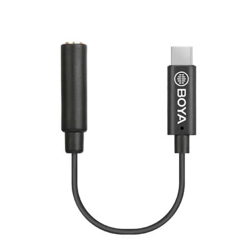 BOYA BY-K4 Audio Adapter - USB-C til 3.5mm Minijack - Sort