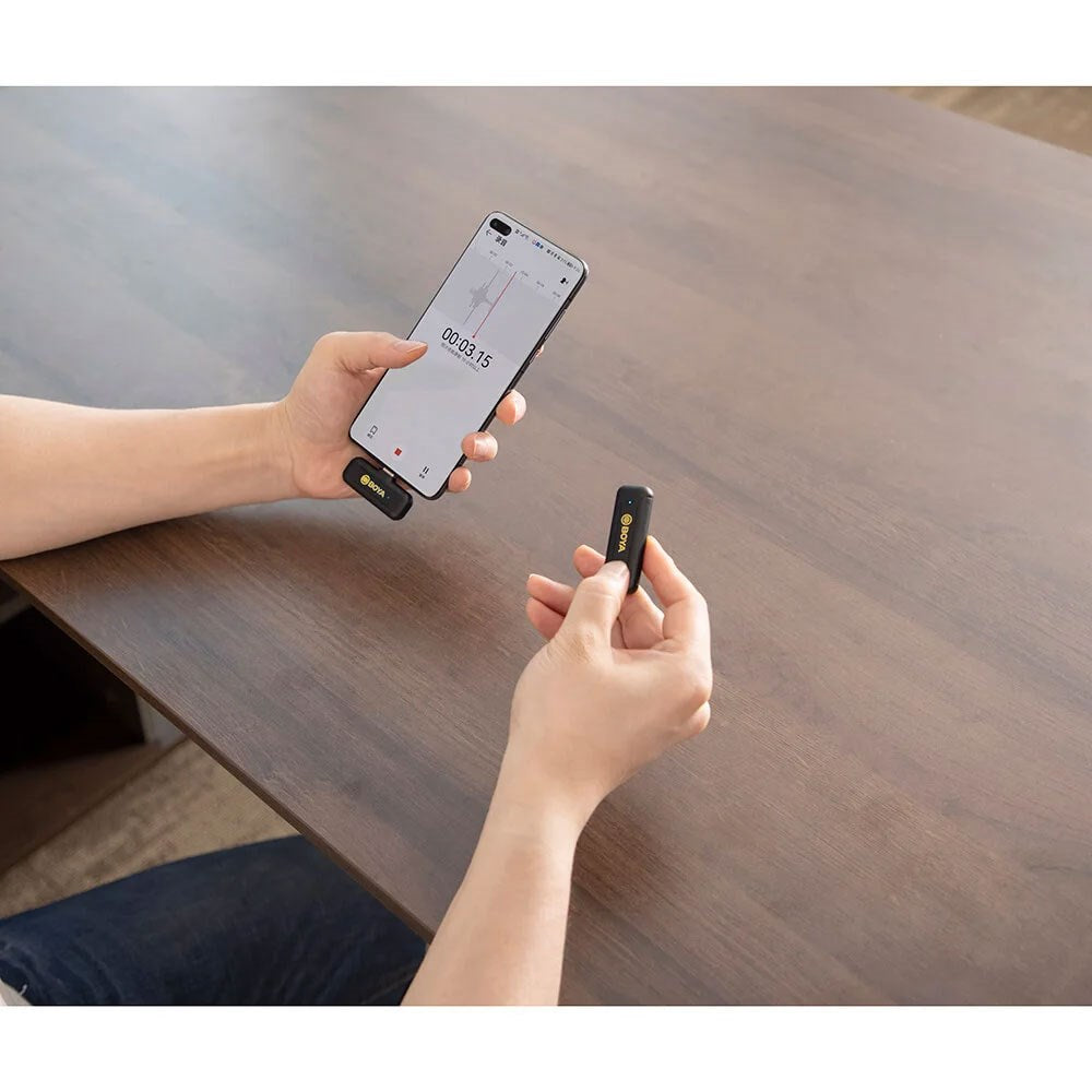 BOYA BY-WM3 Trådløst Mikrofon Sæt m. USB-C - Sort