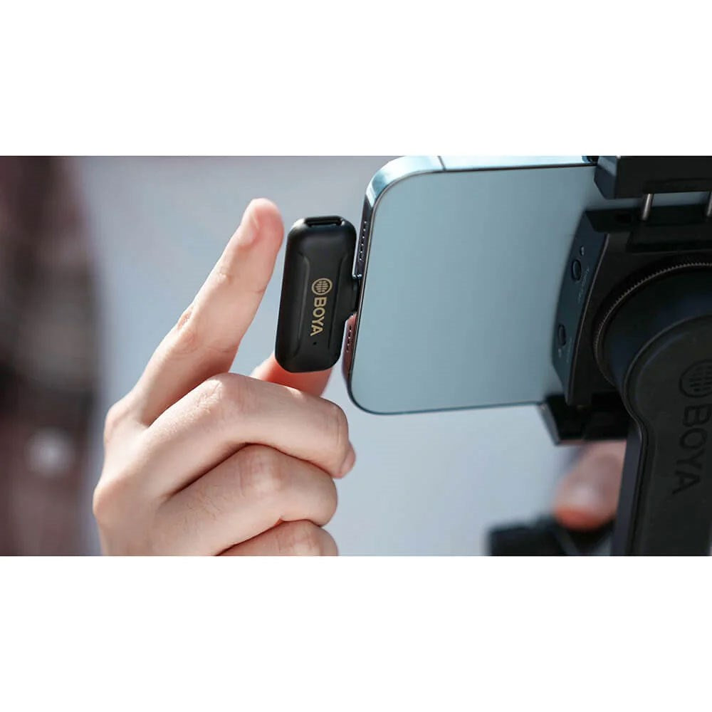 BOYA BY-WM3 Trådløst Mikrofon Sæt m. USB-C - Sort