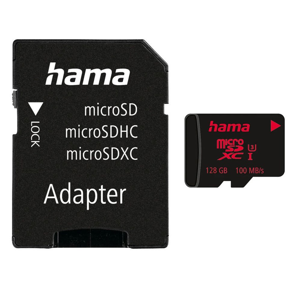 HAMA Micro SDXC-Kort inkl. SD-Adapter 100MB/s - 128GB