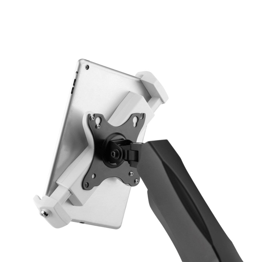 Deltaco Låsbar Adapter Klemme til Tablet - Mål: 7.9 - 12.5" - Hvid