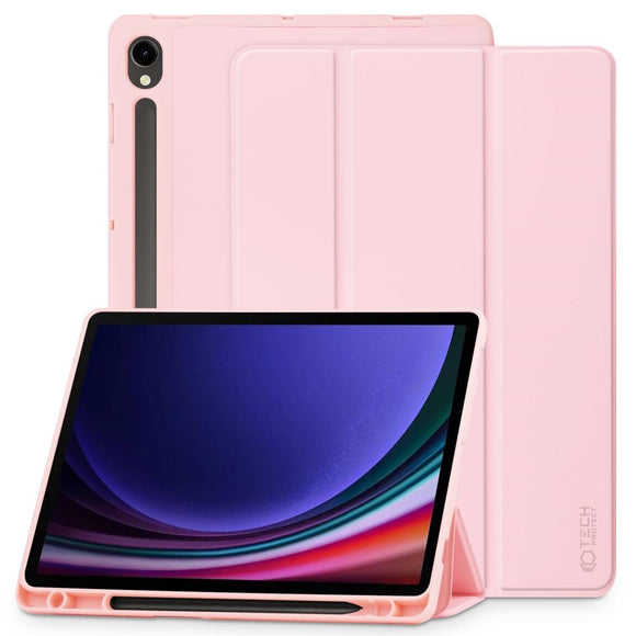 Samsung Galaxy Tab S10 FE / S9 FE Tech-Protect SC Cover m. Stylus Holder - Lyserød