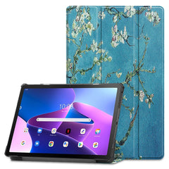 Lenovo Tab M10 Plus (3. Gen) 10.6" (TB-125F/128F) Tech-Protect Smartcase Cover - Hvide Blomster