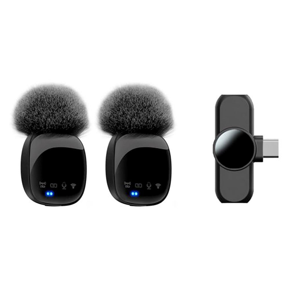 Lippa Pro Trådløs Mikrofon m. USB-C - 2. stk - Sort
