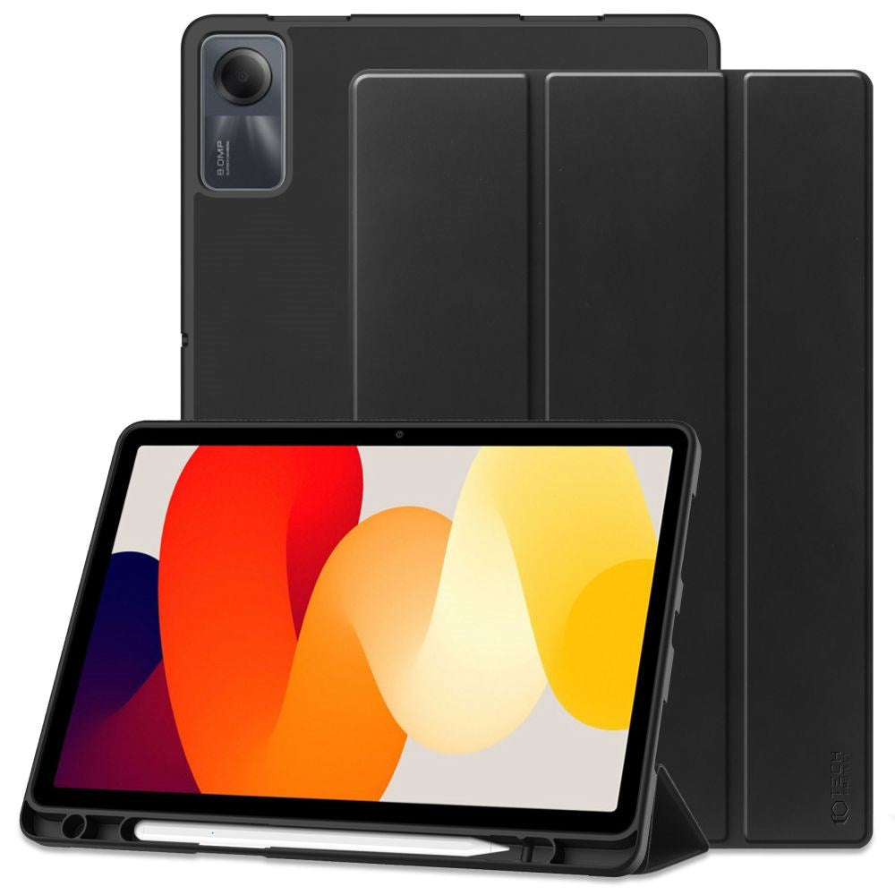 Xiaomi Redmi Pad SE Tech-Protect Smartcase Cover m. Pen Holder - Sort