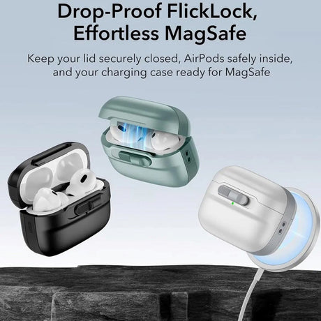 ESR AirPods Pro (1. & 2. Gen.) HaloLock Pulse Cover - MagSafe Kompatibel - Lyserød
