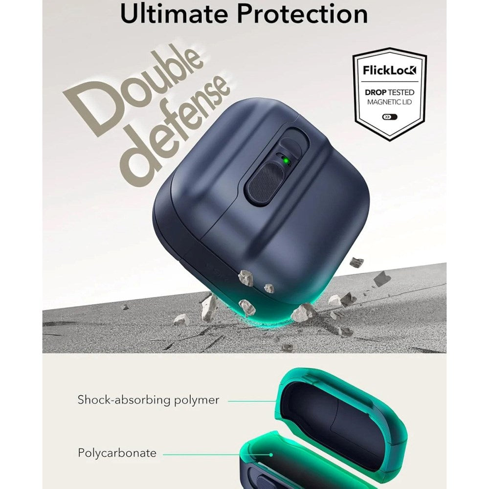 ESR AirPods (4. Gen.) HaloLock Pulse Cover - MagSafe Kompatibel - Blå
