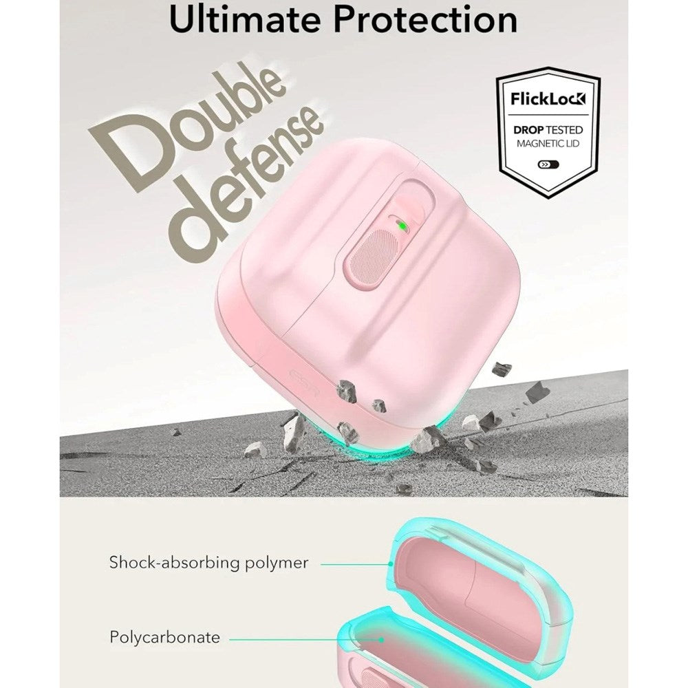 ESR AirPods (4. Gen.) HaloLock Pulse Cover - MagSafe Kompatibel - Lyserød