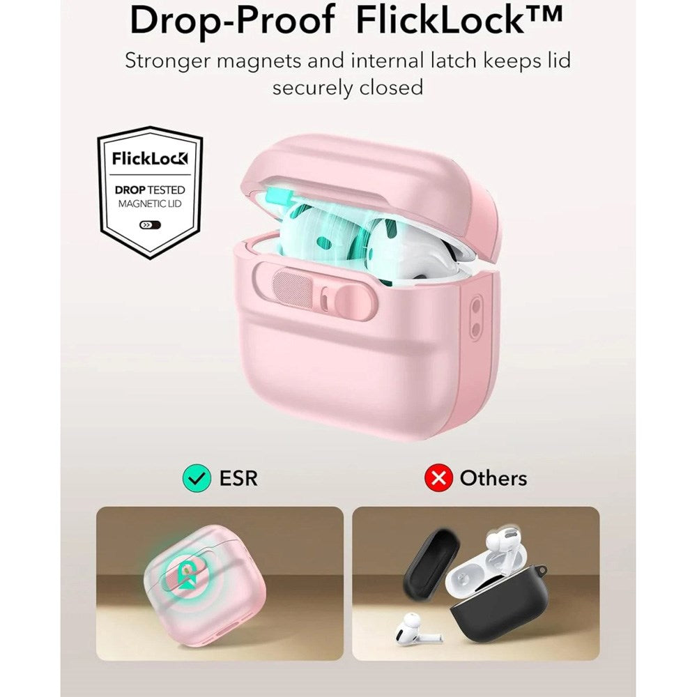 ESR AirPods (4. Gen.) HaloLock Pulse Cover - MagSafe Kompatibel - Lyserød