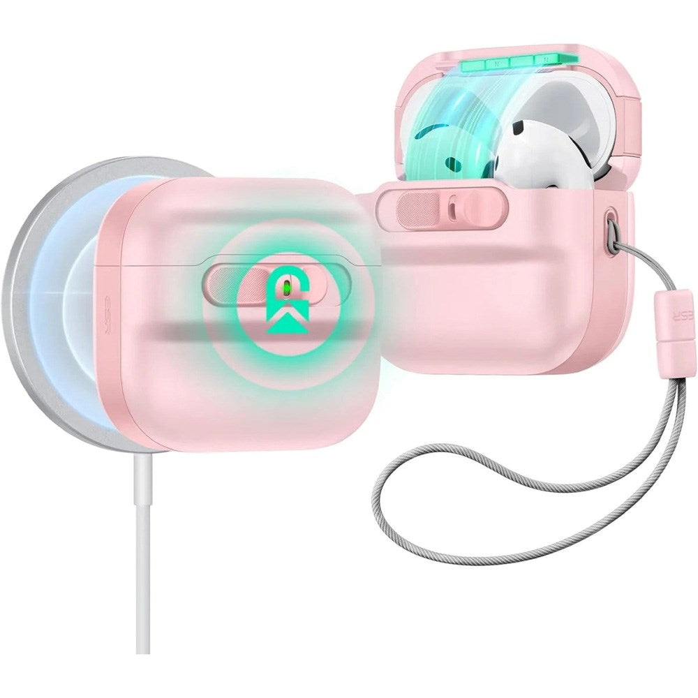 ESR AirPods (4. Gen.) HaloLock Pulse Cover - MagSafe Kompatibel - Lyserød