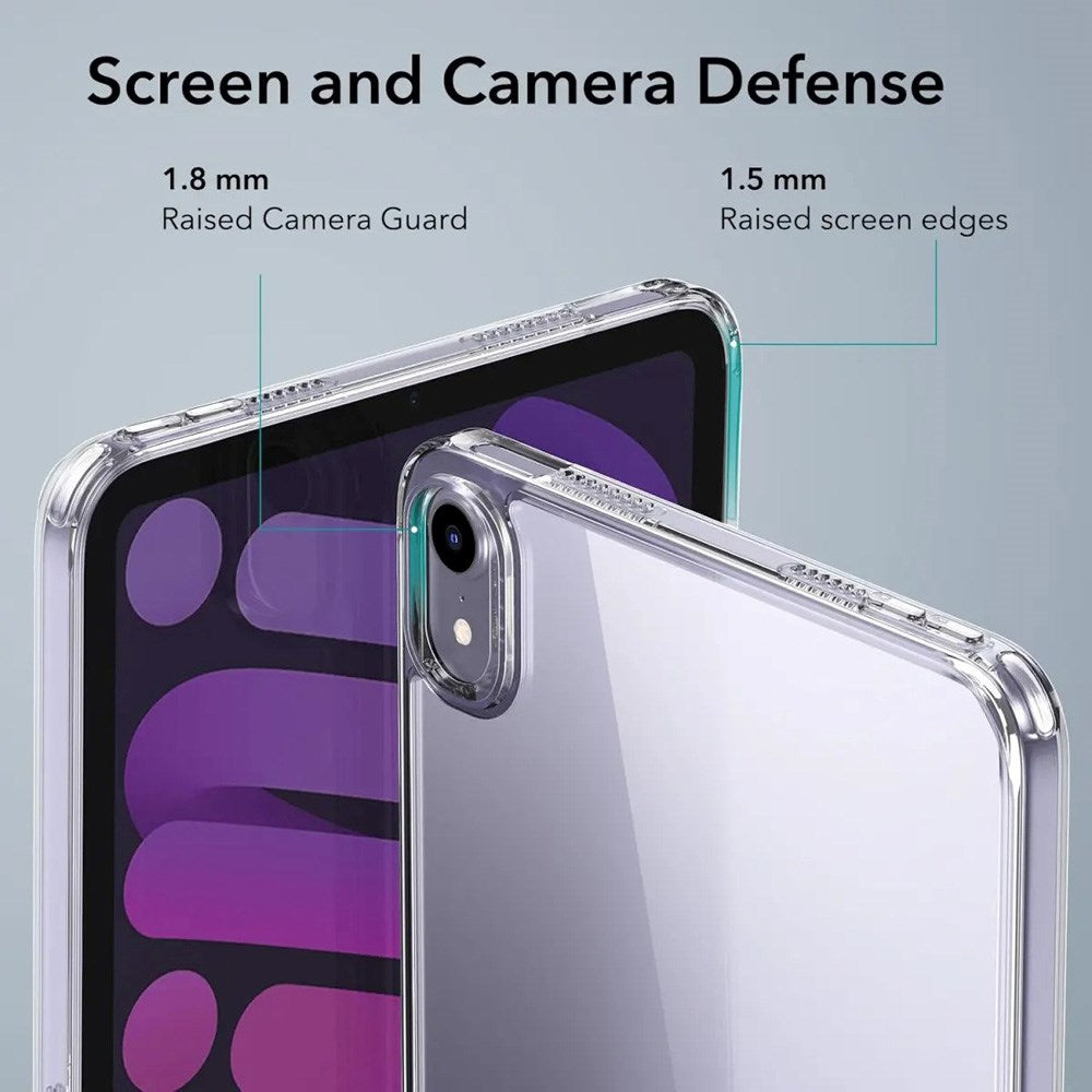 iPad Mini (2024 / 2021) ESR Hybrid Cover m. Kickstand - Gennemsigtig / Grå