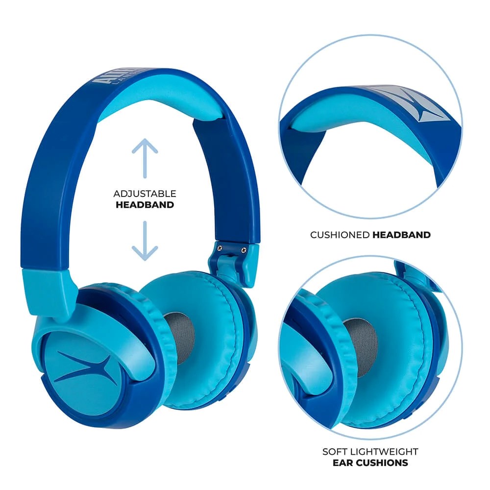 Altec Lansing 2-i-1 Headset til Børn med / uden Ledning - On-Ear Design - Blå